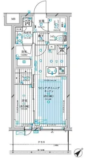 シティインデックス行徳テラスコート【1階】の間取り
