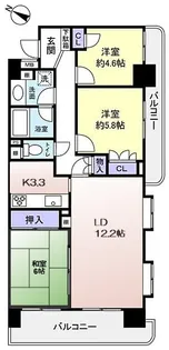 グリーンコーポ津田沼タウンヒルズ【7階】の間取り