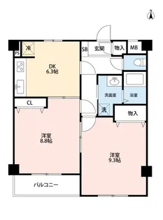 グランドゥール【3階】の間取り