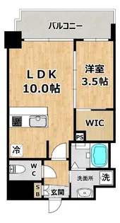 1LDKの間取り画像