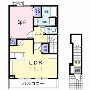 神奈川県海老名市中新田3【アパート】の間取り