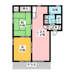 エトワール本野 E棟【1階】の間取り