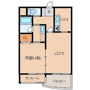 ビエネスタル【1階】の間取り