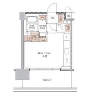 ジオエント梅田北リバーフロント【9階】の間取り