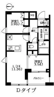 カーザビアンカ【7階】の間取り