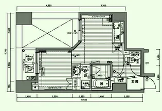 東京都中央区日本橋大伝馬町【マンション】の間取り