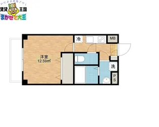 エヴァーグリーンWEST【5階】の間取り