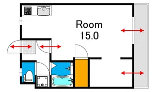 ハイツ平井【4階】の間取り