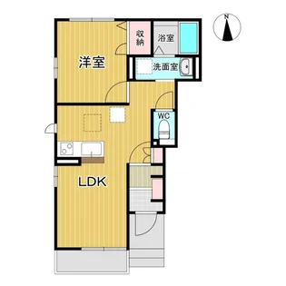 ローバーハイムA【1階】の間取り