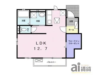 プリムローズKIV【1階】の間取り