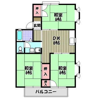 ディアコート小金台C棟【2階】の間取り