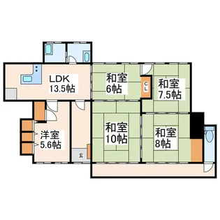 熊本県山鹿市鹿本町中分田【一戸建】の間取り