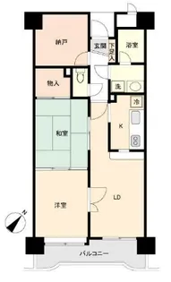 ダイアパレス泉崎【1階】の間取り