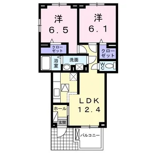 ノヴァジェントリーK【1階】の間取り