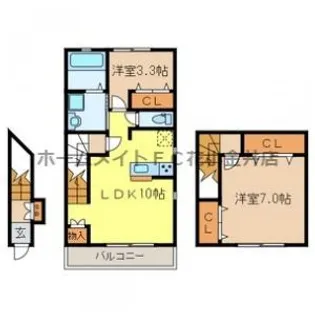 エスト野口町【2階】の間取り