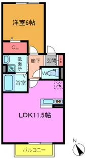 フレシール弐番館【1階】の間取り