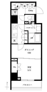GENOVIA両国VIgreen veil【8階】の間取り