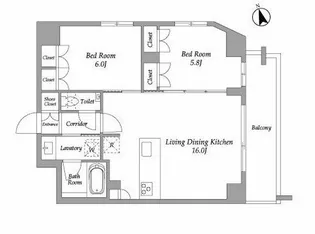 ENetial代官山【8階】の間取り