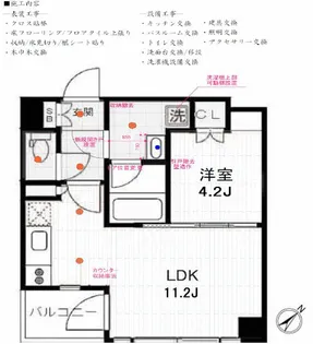 ドゥーエ五反田【5階】の間取り