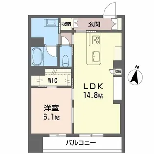 LUANA KAMISUGI【3階】の間取り