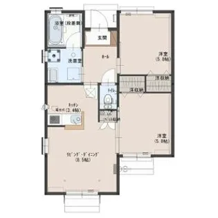 ベルフォレスト C【1階】の間取り