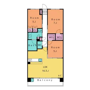 メイツ明大寺 三島ヒルズ【2階】の間取り