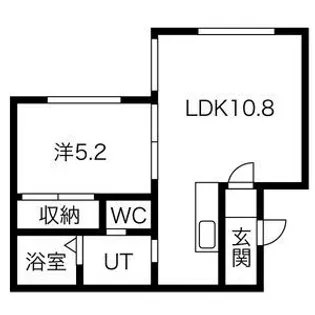 マイルーム北円山【4階】の間取り