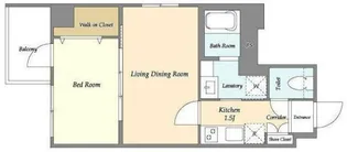 コスモグランス東日暮里【6階】の間取り