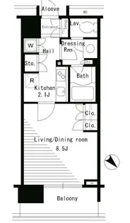 パークアクシス日本橋ステージ【5階】の間取り