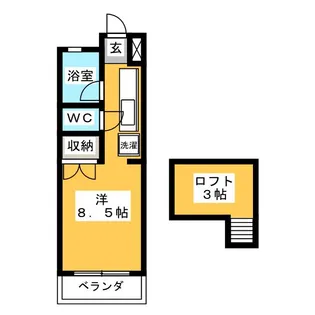 マスキャン黒野【4階】の間取り