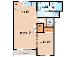 モンテーニュII【1階】の間取り