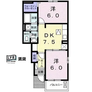 フェアビアンカI【1階】の間取り