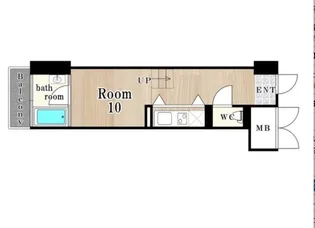 U RESIDENCE 弁天町【3階】の間取り
