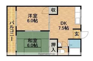 シティハイムマウンテン【1階】の間取り