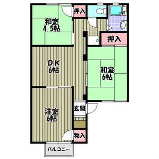 グリーンヒル【1階】の間取り