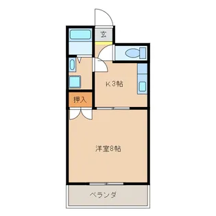 城南ウイング パートII【1階】の間取り