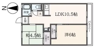 シティハイム ササヤマC【2階】の間取り