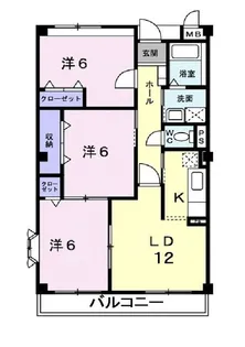 グリーン・フィールド【3階】の間取り