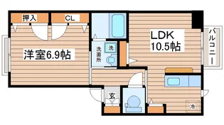 ウェルネスハギ【1階】の間取り