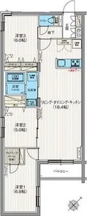 エフュート東札幌【4階】の間取り