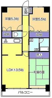 グランデール武蔵野【4階】の間取り