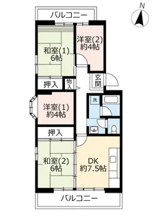 UR洛西福西公園【2階】の間取り