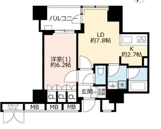 横浜ヴェールタワー【19階】の間取り