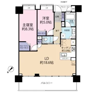 プレミスト宜野湾グランレーベル【12階】の間取り