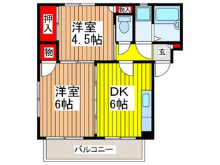 イーストハイツ【2階】の間取り