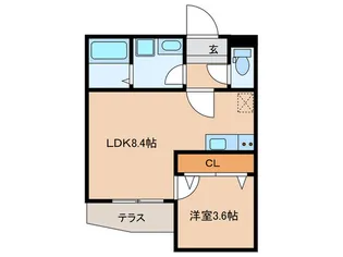 Grand palace 六本松D【1階】の間取り