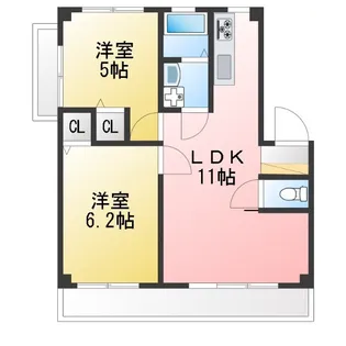 ピアン東山【4階】の間取り