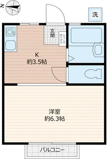 シャトルカメリア【1階】の間取り