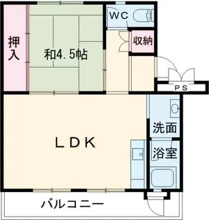 ビレッジハウス吉田宮小路2号棟【2階】の間取り