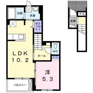 ビエントII【2階】の間取り